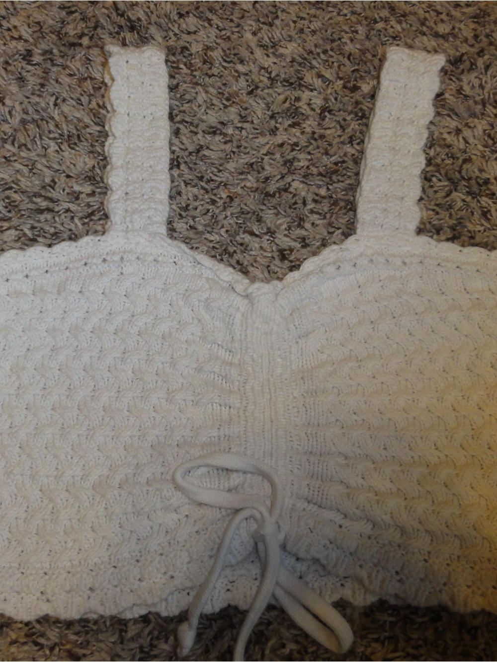 Hollister Crochet Tie Top in White